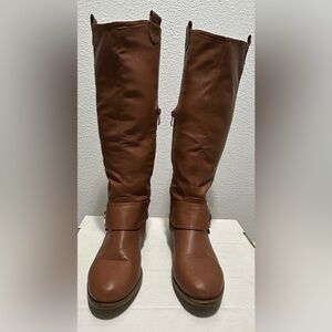 DBDK Fashion Boots - Tan - 7 1/2 - 17” Tall - 1” Heel